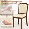 Costway Dining Chair Set of 2/4 Upholstered Kitchen Chair with PU Leather & Rubber Wood Frame